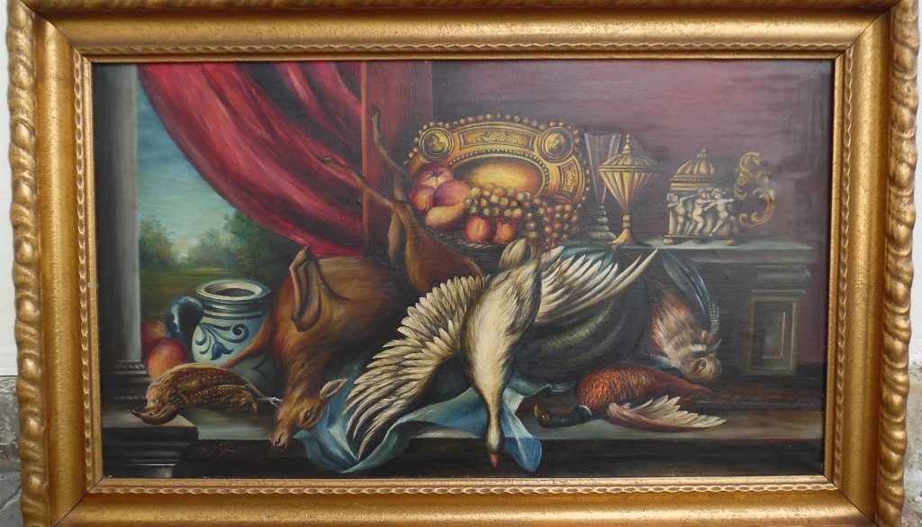 Grosses Ölgemälde 125 x 105 Stilleben Art Deco sign. verm. K. Seibel